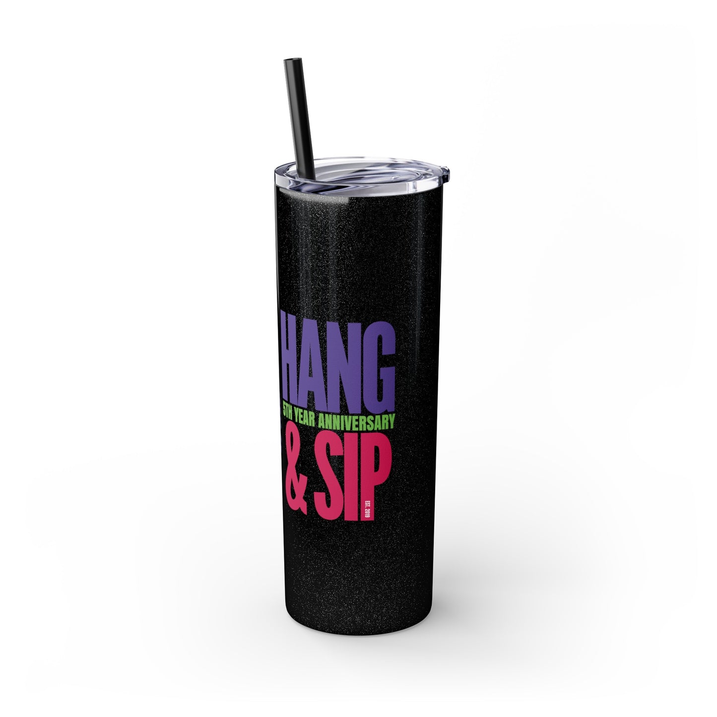 HNS 5th Year Anniversary Skinny Tumbler with Straw, 20oz